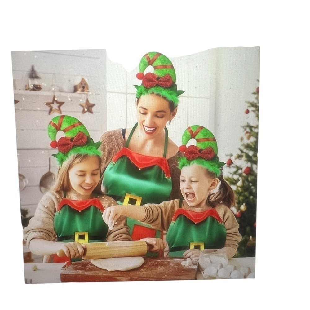 Christmas Elf Apron & Headband Costume - Santa Elf Headband & Xmas Apron Cosplay - Picture 7 of 8